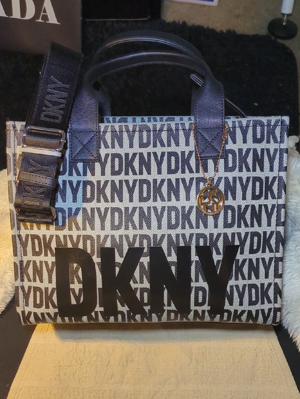 DKNY B/W  Monochrome Logo Tote NWOT NOW ONLY $115